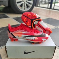 (Mixagribstore) Nike mercurial vapor14 elite cr7 red white fg ronaldo Soccer Shoes