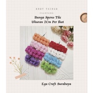 12pcs 2cm Tile Sponge Flowers - Sponge Flowers - Cork Flowers