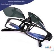 Lensa Jepit Kacamata Day Vision for Night Driving Polarized - Black