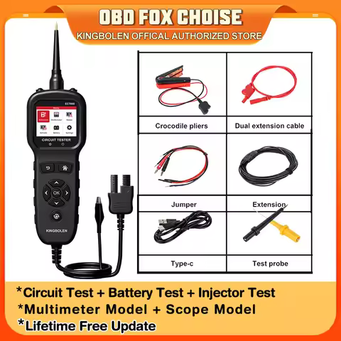 KINGBOLEN ECT600 Universal 0v-80v Auto Electric Circuit Tester Voltage Power Probe Kit LED Display B