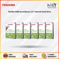 Toshiba S300 1TB/2TB/3TB (V300) /4TB/6TB/10TB Surveillance Internal HDD 3.5 SATA 5400rpm /7200rpm