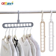 Ossayi Magic Clothes Hangers 9 Hole Multifunction Wardrobe Organizer Space Saver Drying Racks
