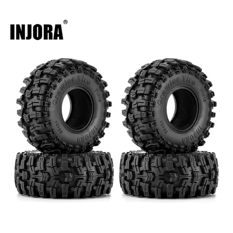 INJORA 58*24mm Swamp Stomper 1.0" Wheel Tires for 1/24 1/18 RC Crawler Car SCX24 AX24 TRX4M FCX24 (T