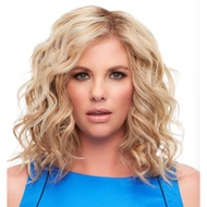 Top Full 12" Long Color 613RN Pale Natural Gold Blonde - Jon Renau Wigs Remy Human Hair Topper Hand 