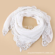 A131 Pearl Chiffon Stitching Hot Rhinestone Square Scarf Ethnic Style Head Scarf Head Scarf Gauze He