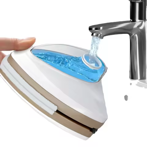 Magnetic Window Cleaner Brush Double-Side Automatic Water Discharge Wiper Glass Window Brush Cleanin