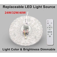 Remote control Replaceable LED Light Source For LED Ceiling Lamp 24W/32W/40W 220V Replacement Ceilin