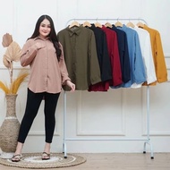 KEMEJA Aisha Blouse Cringkell Airflow Shirt Ld 100cm Pb 60cm