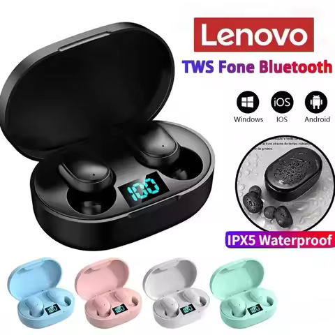 Lenovo E6S Wireless Bluetooth Earphones TWS Bluetooth Headset Wireless Earbuds Noise Cancelling Earp