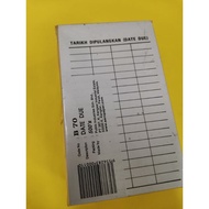 B70 TARIKH DIPULANGKAN (13cmX8cm)(DATE DUE) 500pcs