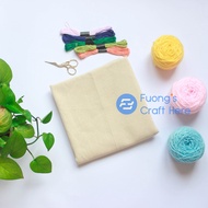 Handmade Embroidered Fabric, Embroidered Fabric, Ruffled Embroidery