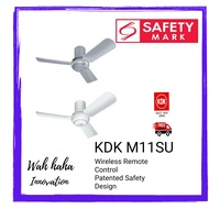 KDK M11SU REMOTE CEILING FAN (White / Silver)