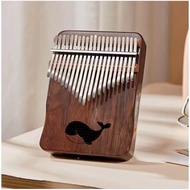 Kalimba 21 Keys SHE SHOP Premium Black Brown Wood For Beginners - Free Accessories 6 Piece, Shockpro