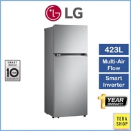 LG GN-B392PLGK 423L Inverter Refrigerator 2 Door Fridge Peti Sejuk 冰箱