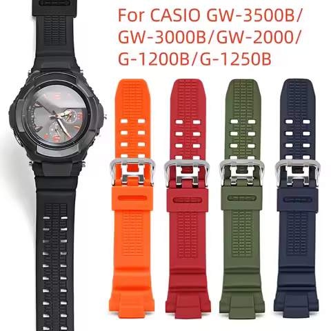 For CASIO g-shock GW-3500B/GW-3000B/GW-2000/G-1200B/G-1250B TPU Rubber strap Watch accessories Dedic
