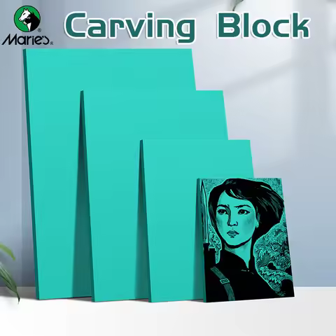 Marei's 3pcs Soft Linoleum Carving Block, Linocut Block for Printmaking, Printmaking Art Set (6x8.7/