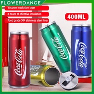 Coke Cans Thermos 304 Stainless Steel Insulated Water Bottle Tumbler 350ml Coke Keep Colding Bottle 