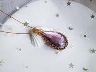 【一物一圖】14K包金紫鋰雲母吊墜連S925銀鍍金項鍊