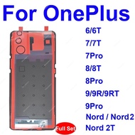 Full Set For Oneplus 6 6T 7 7T 8 8T 9 9R 9RT 9 Pro Nord 2 5G Back Battery Cover Sticker Rear Camera Glue Cooling Pad