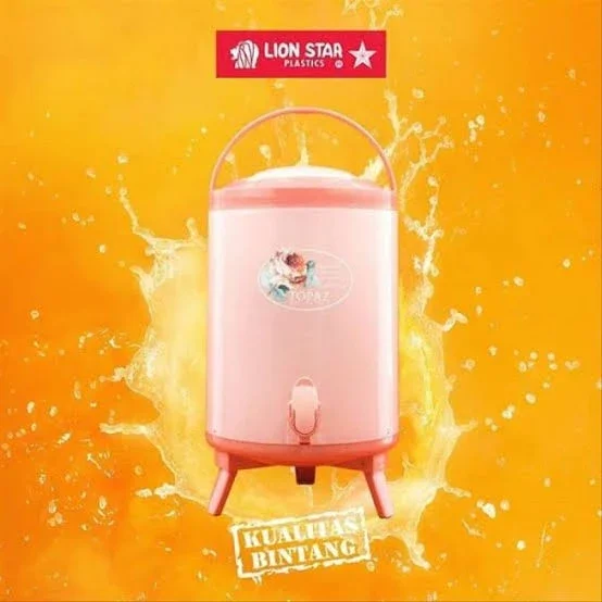 Termos Dispenser Lion Star Tahan Panas dan Dingin 5-8 Jam Kapasitas 12 Liter Teko Minuman Air Teh Ko
