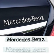 3D ABS Mercedes Benz Letter Logo Car Decals Emblem Badge Car Rear Back Trunk Decoration Sticker Acce