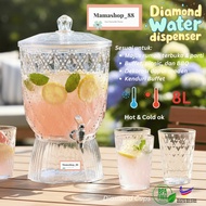 Mamashop 8L Diamond Water Dispenser with 6 Cups/ Balang Air BPA Free/ Dispenser Air Crystal Diamond/