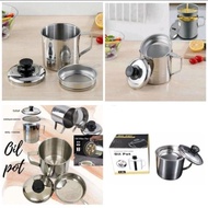 Stainless steel oil pot, stainless steel oil container, oil filter container