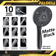 HANDSHOWER HEAD 10 MODE BLACK PALOMA HSP 1901B