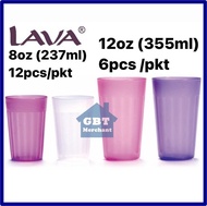 LAVA Cup (12pcs) Tumbler Cup 8oz &amp; 12oz | Reusable Hot &amp; Cold | Plastic cup | Drinking Cups | Gelas PP | Cawan Plastik