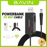 BAVIN PC812 Powerbank Charging Cable To Wifi Router Modem USB Booster 1 Meter USB to 2.1*5.5mm DC Power Adapter Connector Wire DC 5V to 9V 12V