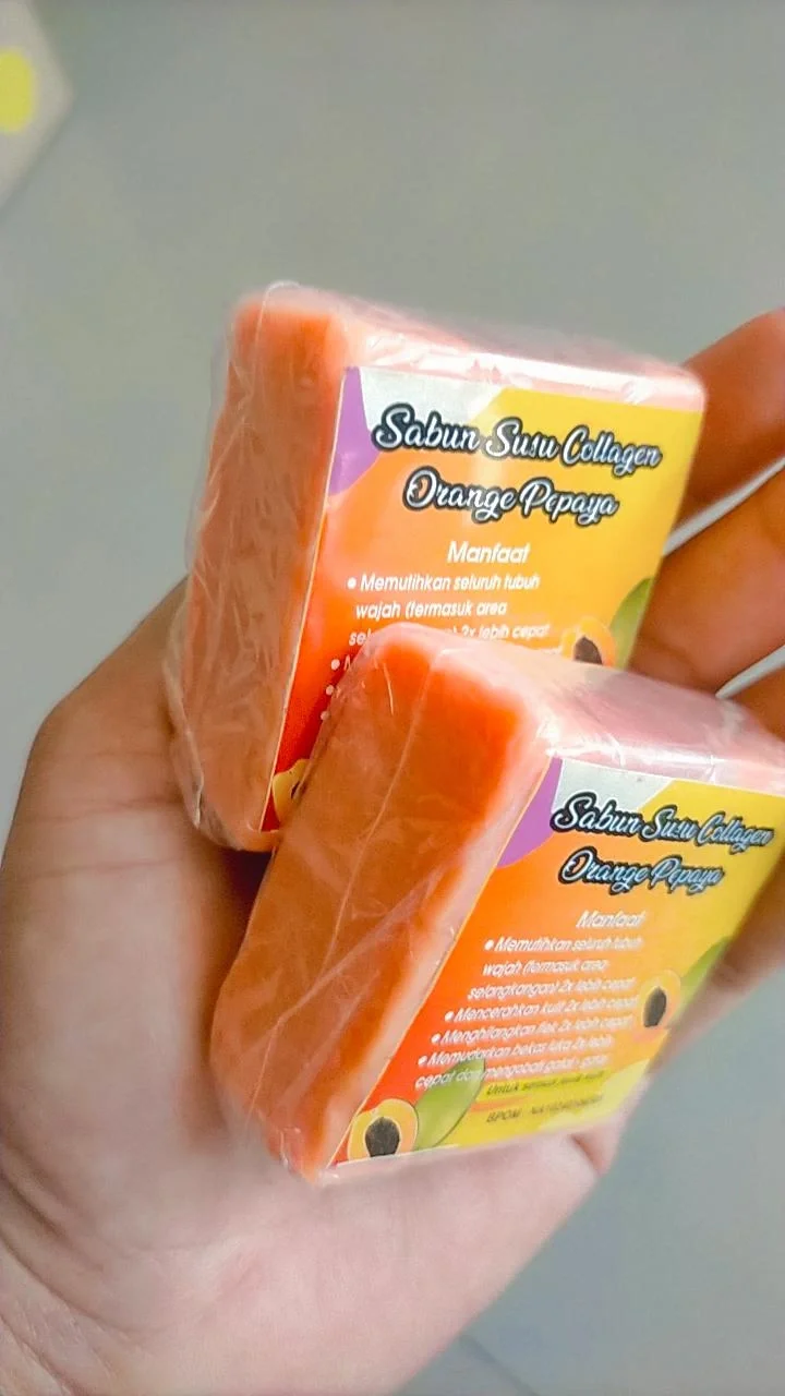Sabun susu Collagen Pepaya versi tebal