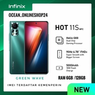 INFINIX HOT 11s NFC RAM 6GB 128GB - GREEN WAVE - 90Hz - HELIO G88