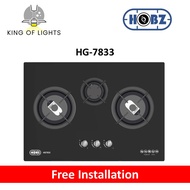 Hobz HG-7833 3-Burner Tempered Glass Gas Hob