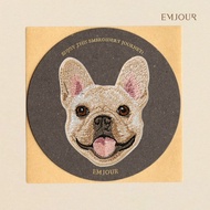 EMJOUR Embroidery Sticker Card-Fadou | Dog Pet Souvenir Gift Card Bag Decoration Phone Case