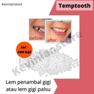 Temptooth 100 butir penambal gigi bolong Gigi Patah lem gigi palsu DL