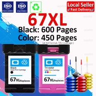 Compatible for HP 67 Ink Cartridge Refill HP 67 XL HP 67 Black HP 67 Color for HP Deskjet 2330 HP De