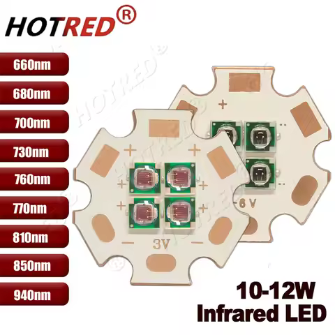 10W High Power LED Chip IR Infrared 660nm 680/730/760/810/850nm 12W 3535 Bead 2V 4V 8V 700/1400/2800