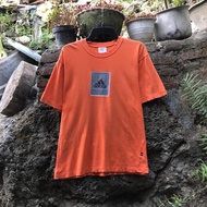 Kaos Vintage Adidas Orange Size L Second Original