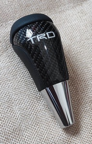 หัวเกียร์ออโต้ Toyota ทำเคฟล่าผ้าแท้ TRD  ขาว