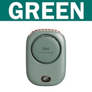 PRADO MALAYSIA2000mAh Mini Fan Portable Neck Fan with Digital LED Display 3 Speeds Cooling USB Recha