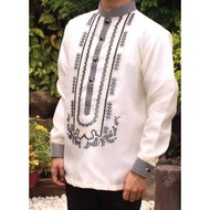 Barong Tagalog Black embroidery for men