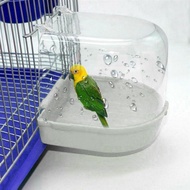 Bak Mandi Burung GLENES Kotak Plastik Transparan Perlengkapan Burung