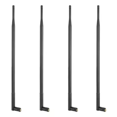 4X 12DBI Wifi Antenna, 2.4G/5G Dual Band High Gain Long Range Wifi Antenna With RP‑SMA Connector For