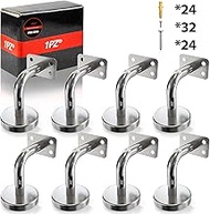1PZ FR9-SH6 Stainless Steel Flat Railing Bracket with Screws and Anchors Heavy Duty for Indoor Outdo