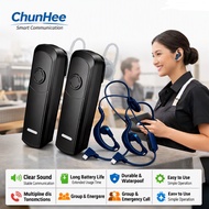 ChunHee Wireless Mini Walkie Talkie with Earpiece | Ear‑Hook 2‑Way Radio | Untuk Salon/Kedai/Kilang/
