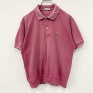 LACOSTE短袖 polo 衫，粉紅色，2 碼，古著。