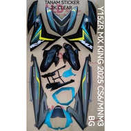 Y15ZR HLD COVERSET - MX KING 2025 [ CS6/MNM3/BG & VRC/BWC1 ] V2 BLACK BLUE YELLOW MATT GREY / RED WH