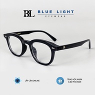 Gọng Kính Cận Kính Giả Cận Nam Nữ Mắt Tròn Oval Nhỏ Gọng Nhựa Dẻo TR90 Dày Dặn Chống Ánh Sáng Xanh -