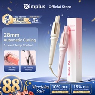 【Simplus Pink】28mm Automatic Hair Curler丨Egg Roll Style丨3 Temperature丨Ceramic Glaze Panel丨Long-lasti