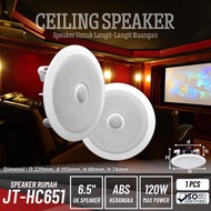 Speaker Plafon Multifungsi JB Tech JT HC651 6.5 Inch Putih - Audio Rumah Berkualitas